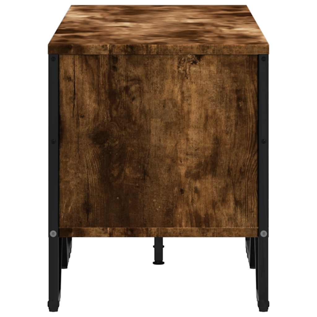 vidaXL TV Cabinet Smoked Oak 122x34x41 cm Engineered Wood