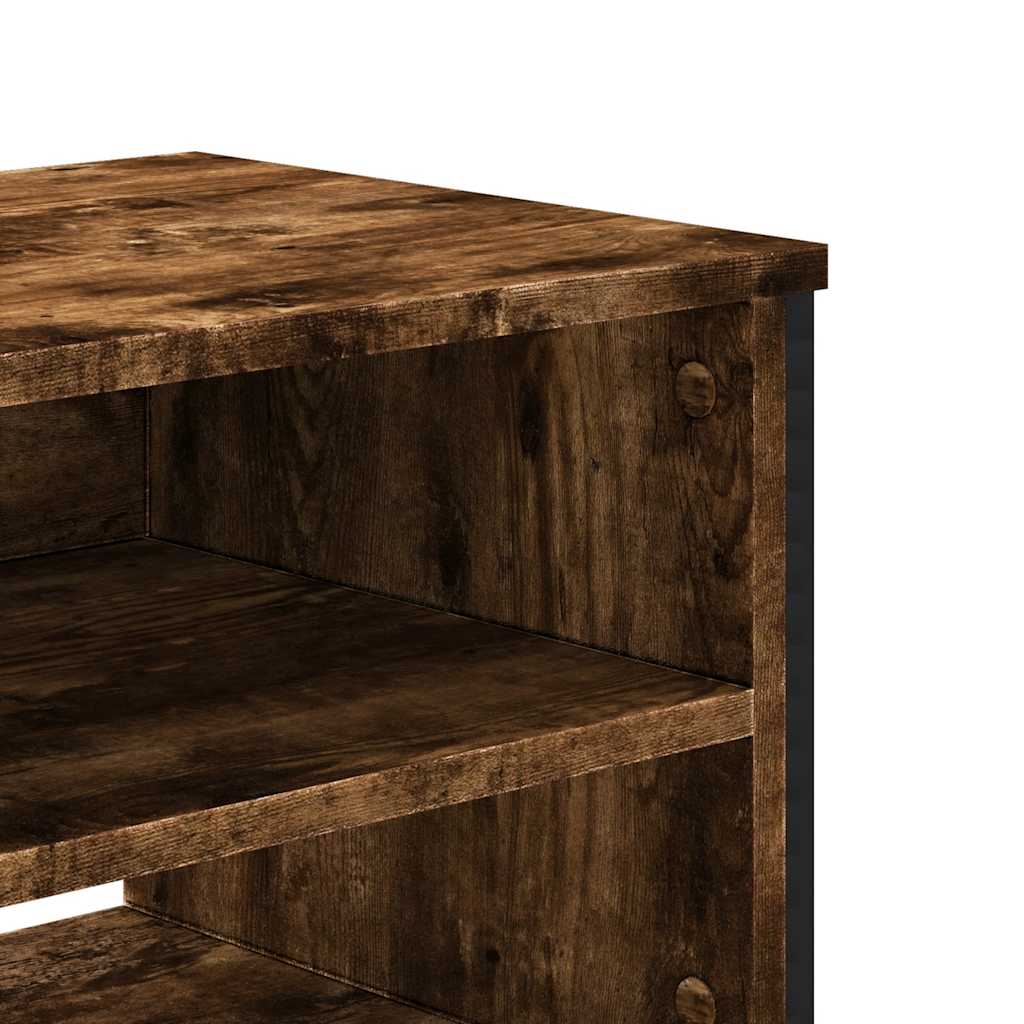 vidaXL TV Cabinet Smoked Oak 122x34x41 cm Engineered Wood