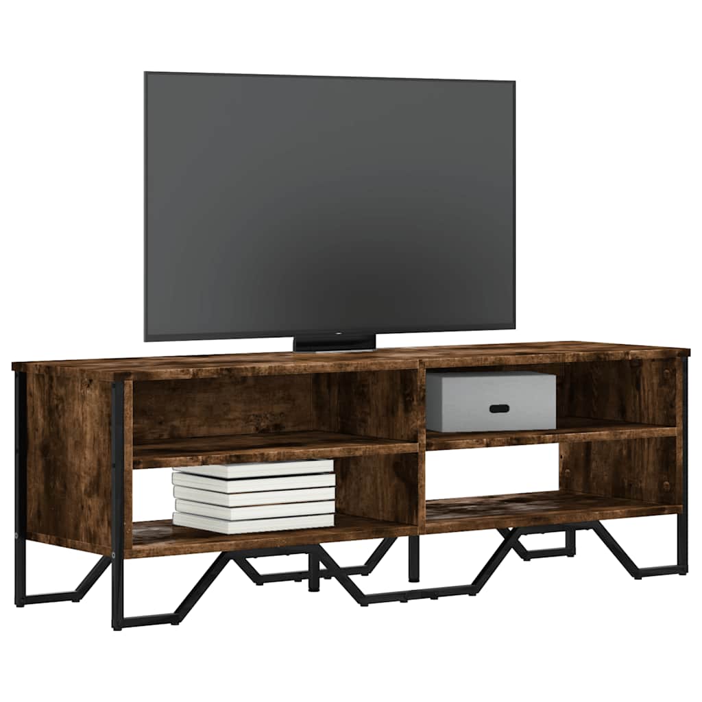 vidaXL TV Cabinet Smoked Oak 122x34x41 cm Engineered Wood