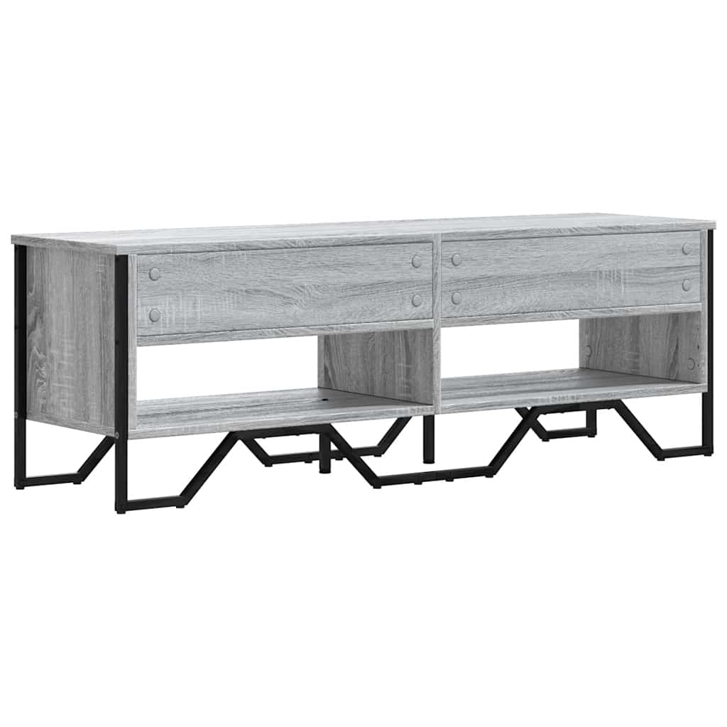 vidaXL TV Cabinet Grey Sonoma 122x34x41 cm Engineered Wood