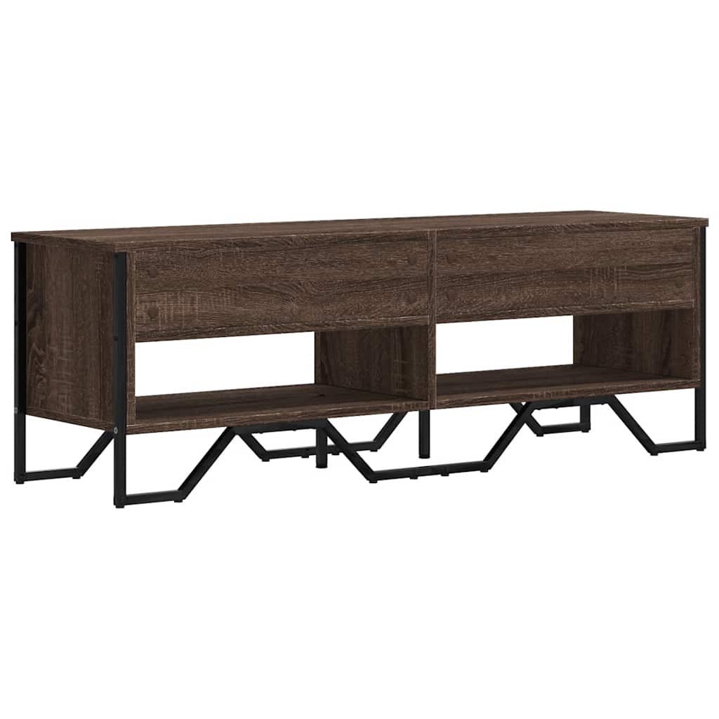 vidaXL TV Cabinet Brown Oak 122x34x41 cm Engineered Wood