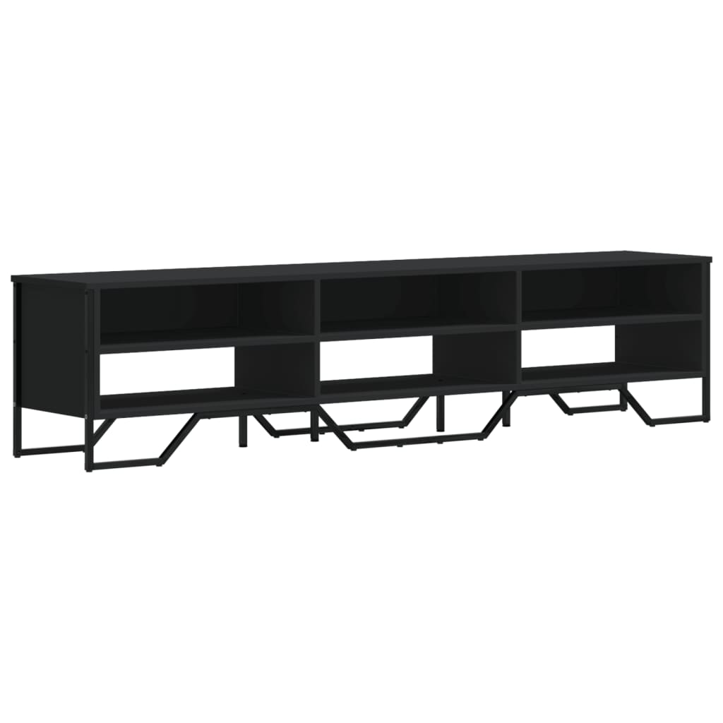 vidaXL TV Cabinet Black 180x34x41 cm Engineered Wood