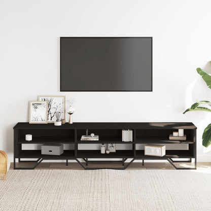 vidaXL TV Cabinet Black 180x34x41 cm Engineered Wood