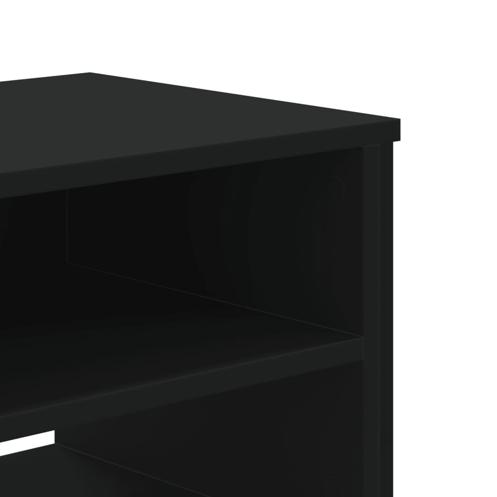 vidaXL TV Cabinet Black 180x34x41 cm Engineered Wood