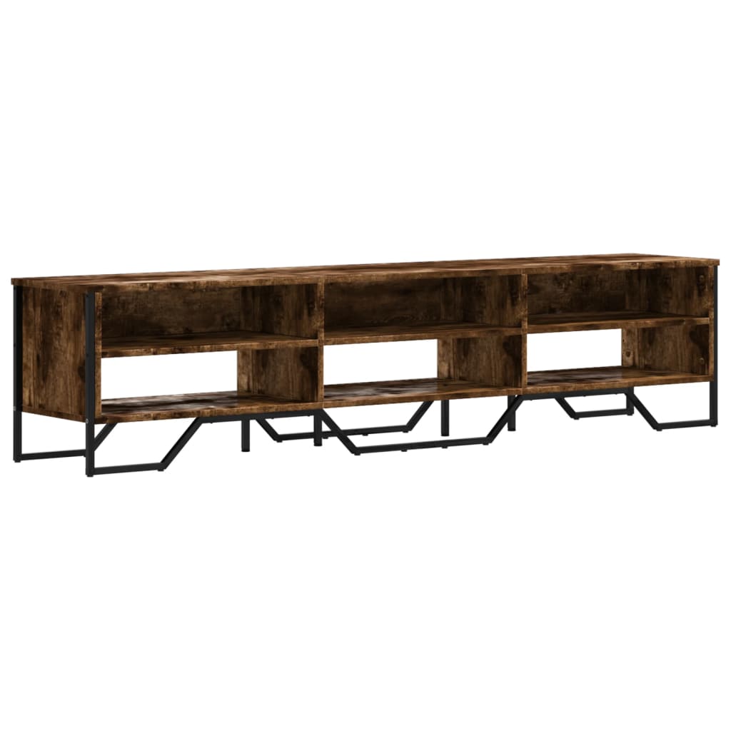 vidaXL TV Cabinet Smoked Oak 180x34x41 cm Engineered Wood