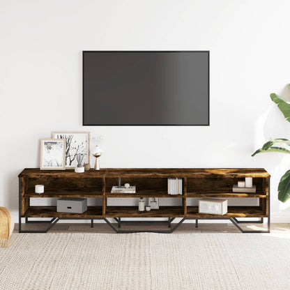 vidaXL TV Cabinet Smoked Oak 180x34x41 cm Engineered Wood
