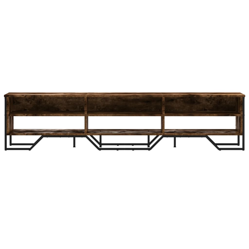 vidaXL TV Cabinet Smoked Oak 180x34x41 cm Engineered Wood