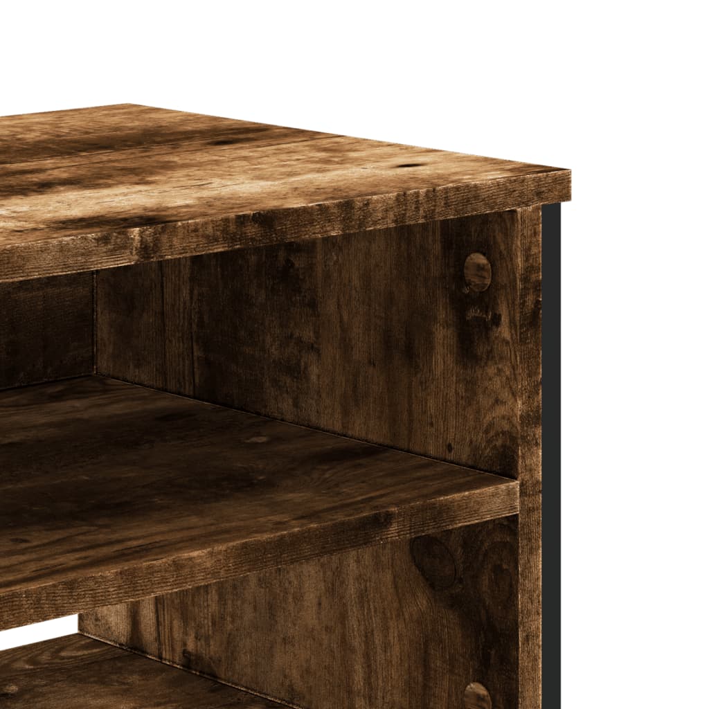 vidaXL TV Cabinet Smoked Oak 180x34x41 cm Engineered Wood