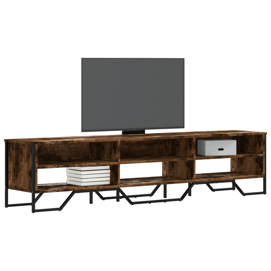 vidaXL TV Cabinet Smoked Oak 180x34x41 cm Engineered Wood