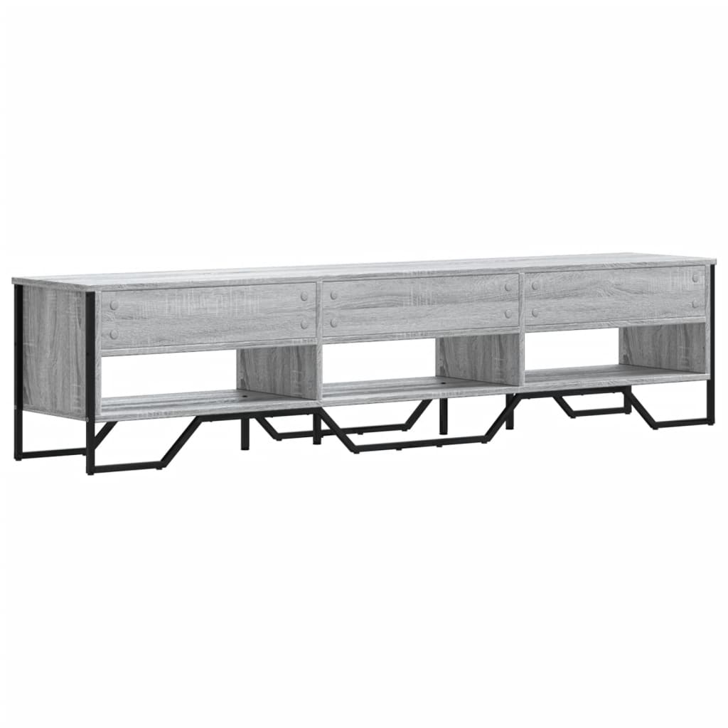 vidaXL TV Cabinet Grey Sonoma 180x34x41 cm Engineered Wood