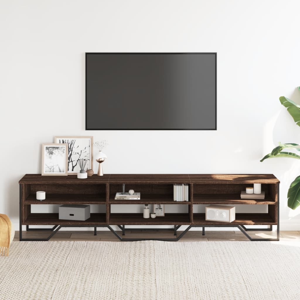 vidaXL TV Cabinet Brown Oak 180x34x41 cm Engineered Wood