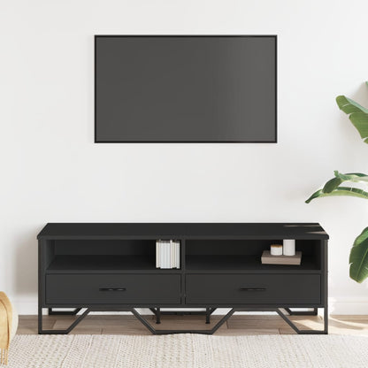 vidaXL TV Cabinet Black 122x34x41 cm Engineered Wood