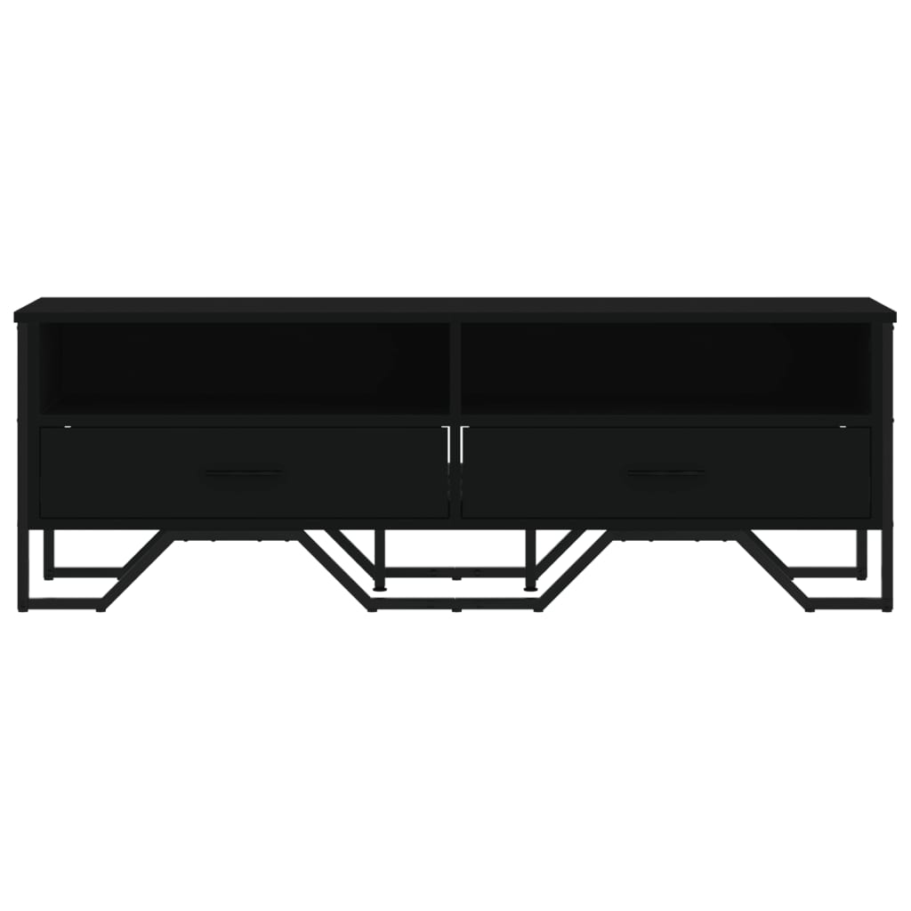 vidaXL TV Cabinet Black 122x34x41 cm Engineered Wood