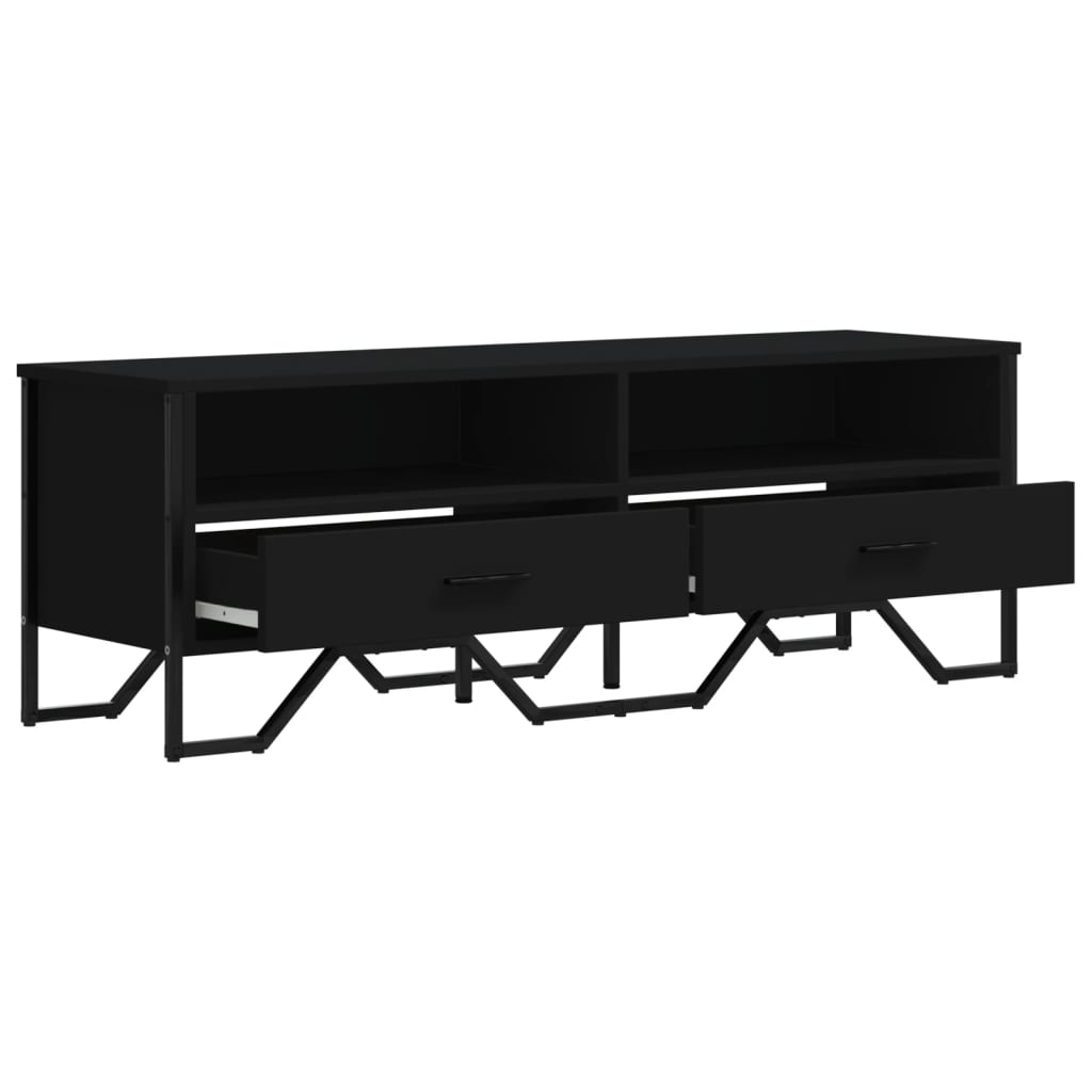 vidaXL TV Cabinet Black 122x34x41 cm Engineered Wood