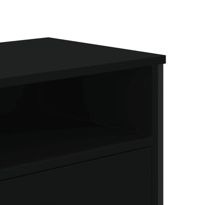 vidaXL TV Cabinet Black 122x34x41 cm Engineered Wood