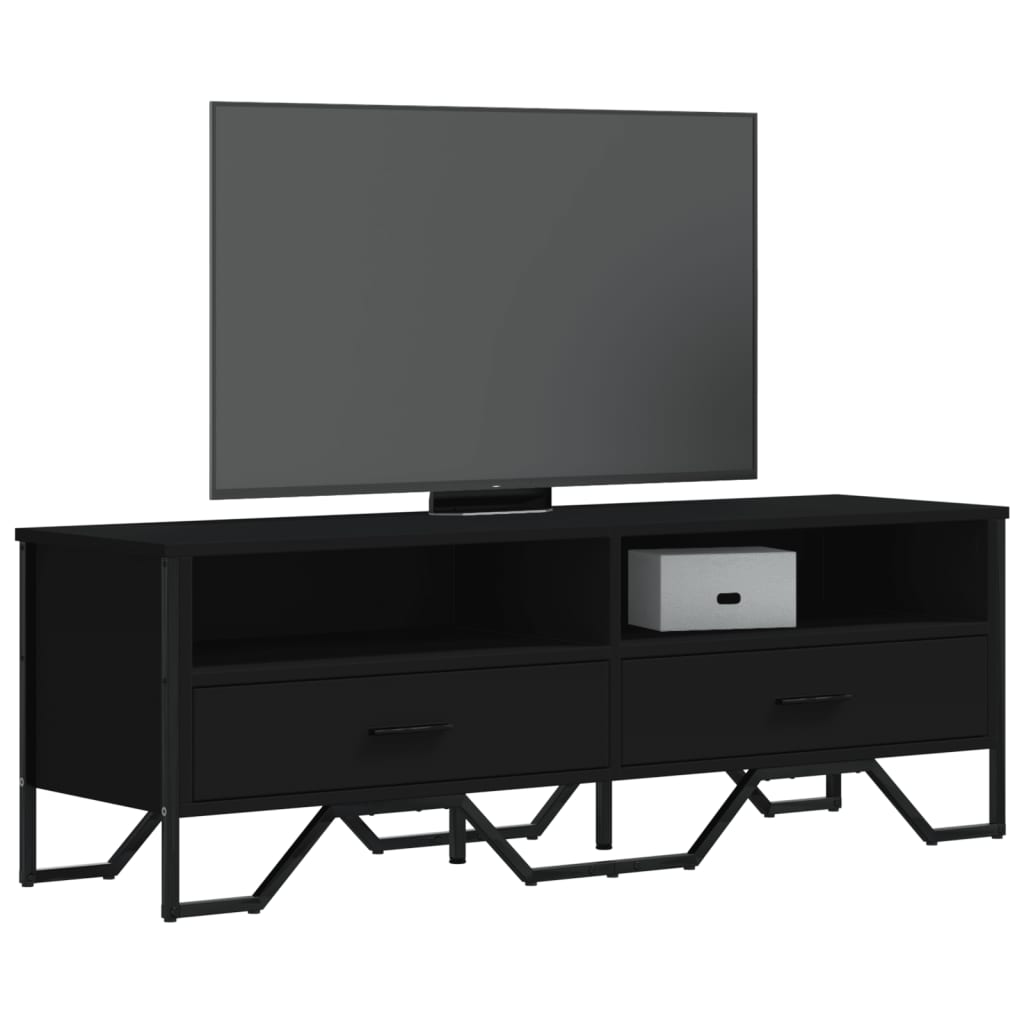 vidaXL TV Cabinet Black 122x34x41 cm Engineered Wood