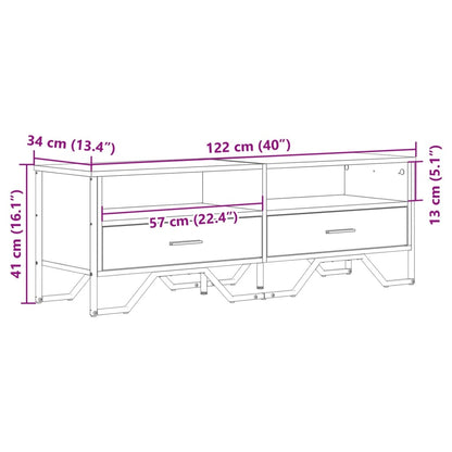 vidaXL TV Cabinet Sonoma Oak 122x34x41 cm Engineered Wood