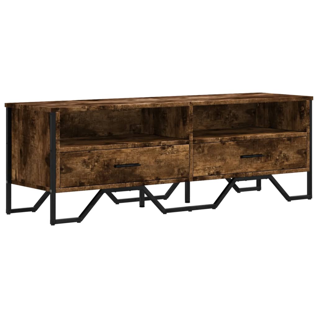vidaXL TV Cabinet Smoked Oak 122x34x41 cm Engineered Wood