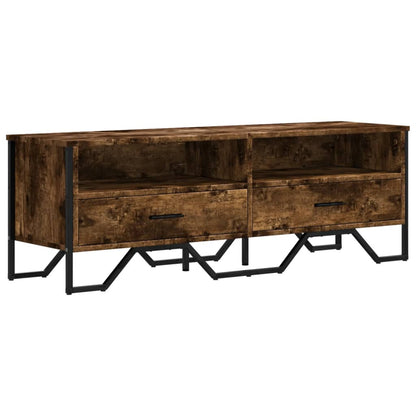vidaXL TV Cabinet Smoked Oak 122x34x41 cm Engineered Wood