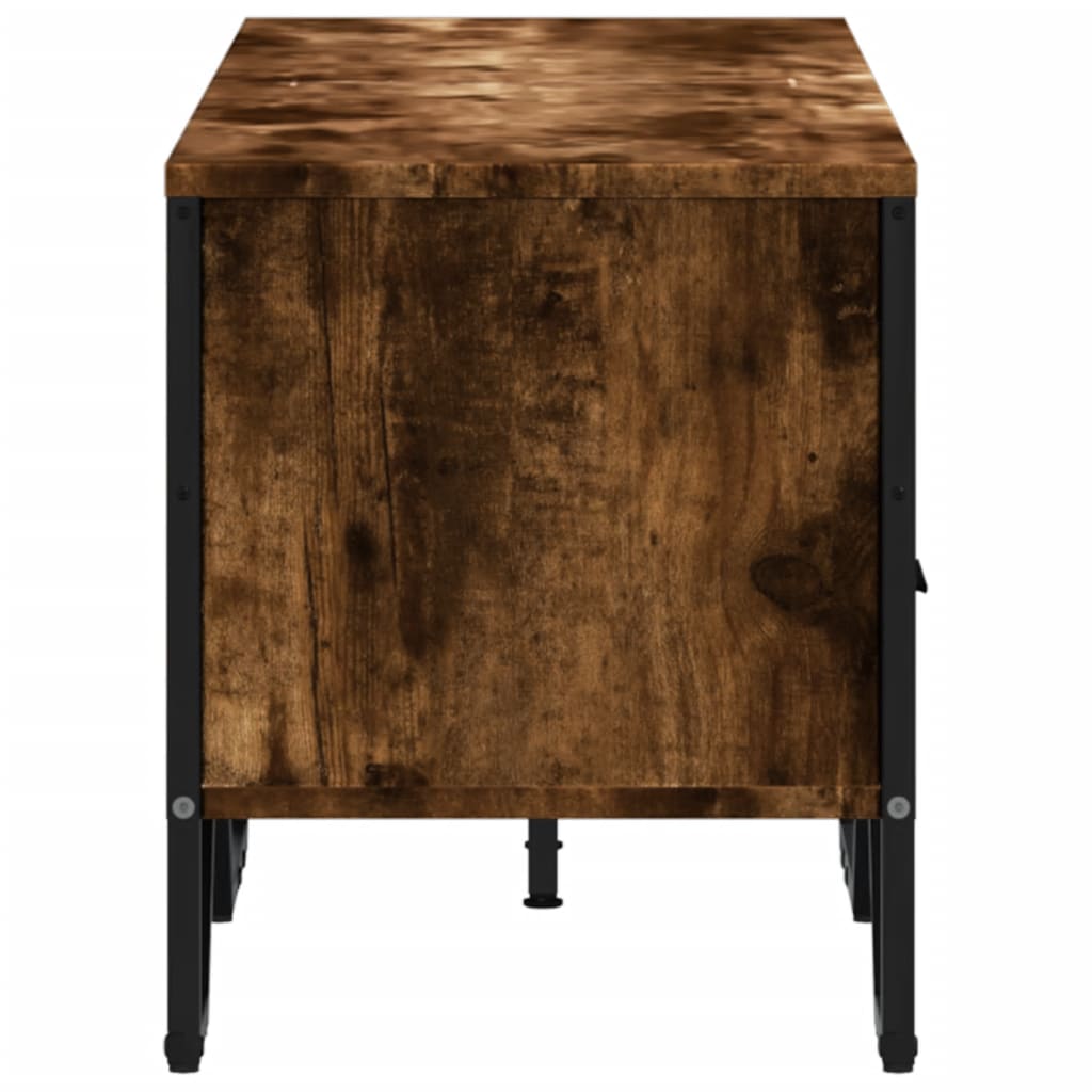vidaXL TV Cabinet Smoked Oak 122x34x41 cm Engineered Wood