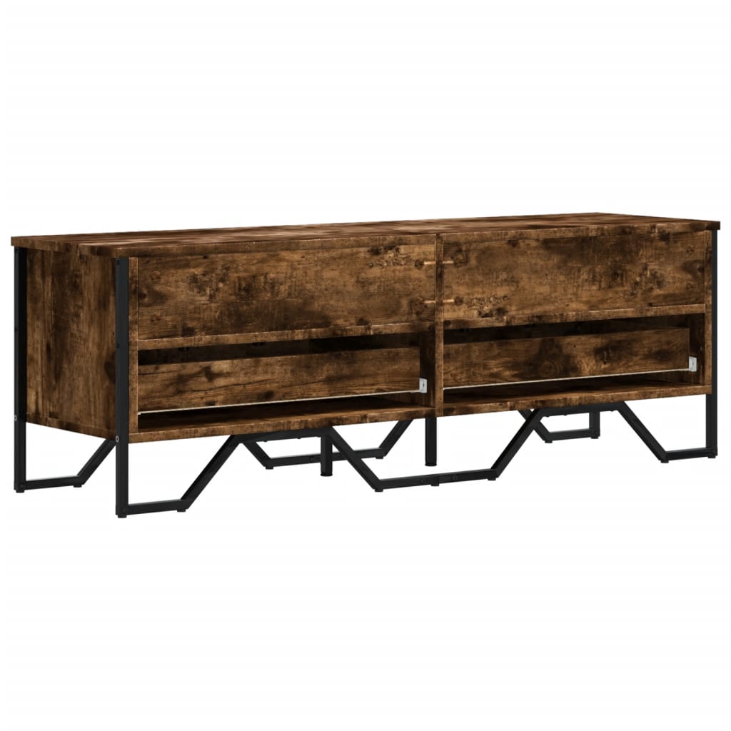 vidaXL TV Cabinet Smoked Oak 122x34x41 cm Engineered Wood