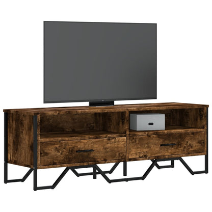 vidaXL TV Cabinet Smoked Oak 122x34x41 cm Engineered Wood
