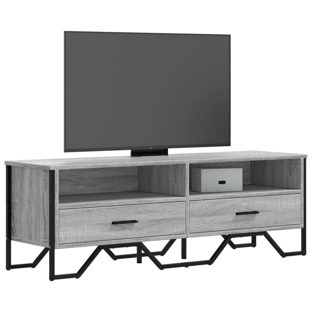 vidaXL TV Cabinet Grey Sonoma 122x34x41 cm Engineered Wood