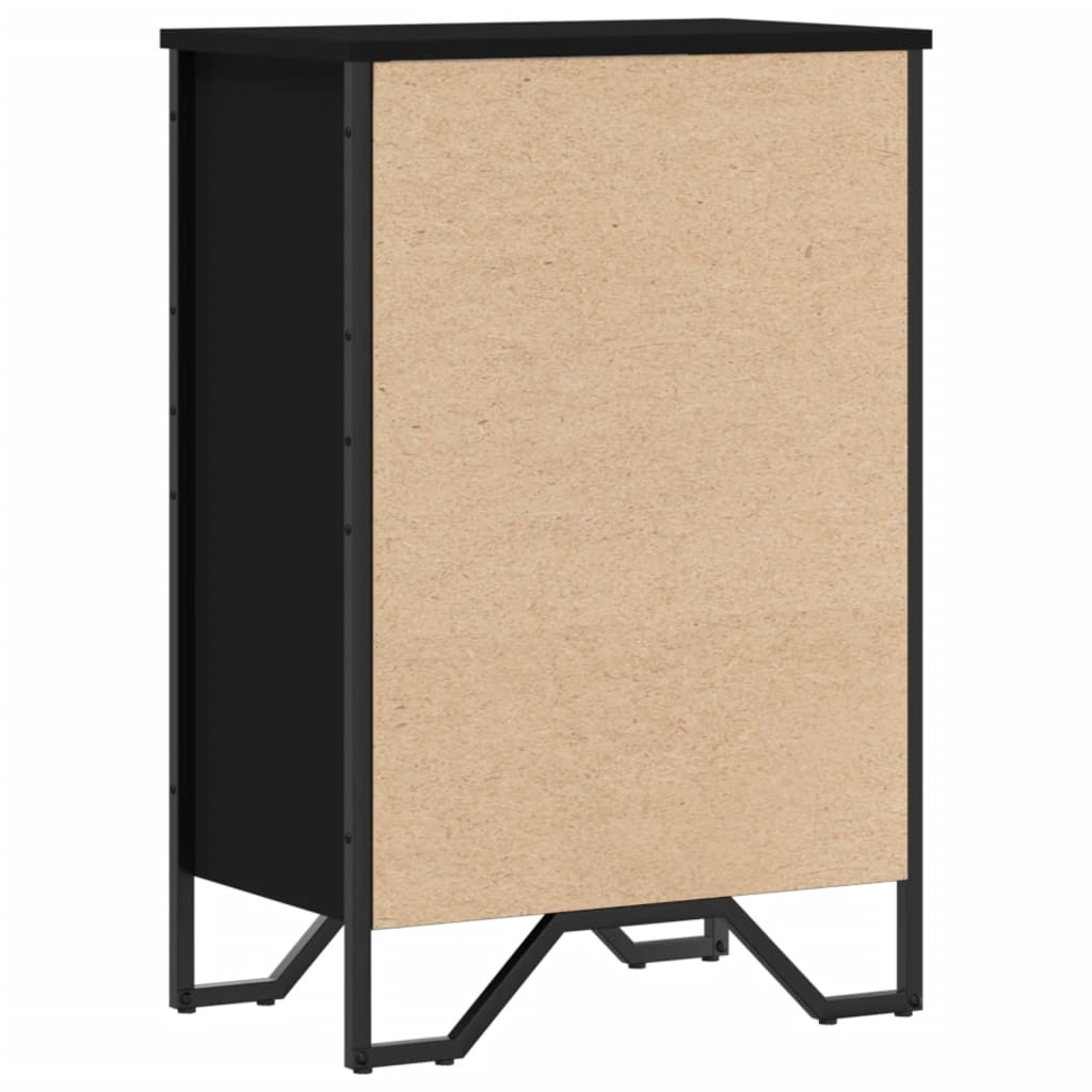 vidaXL Bookcase Black 50x31x74.5 cm Engineered Wood