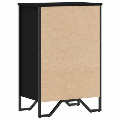 vidaXL Bookcase Black 50x31x74.5 cm Engineered Wood