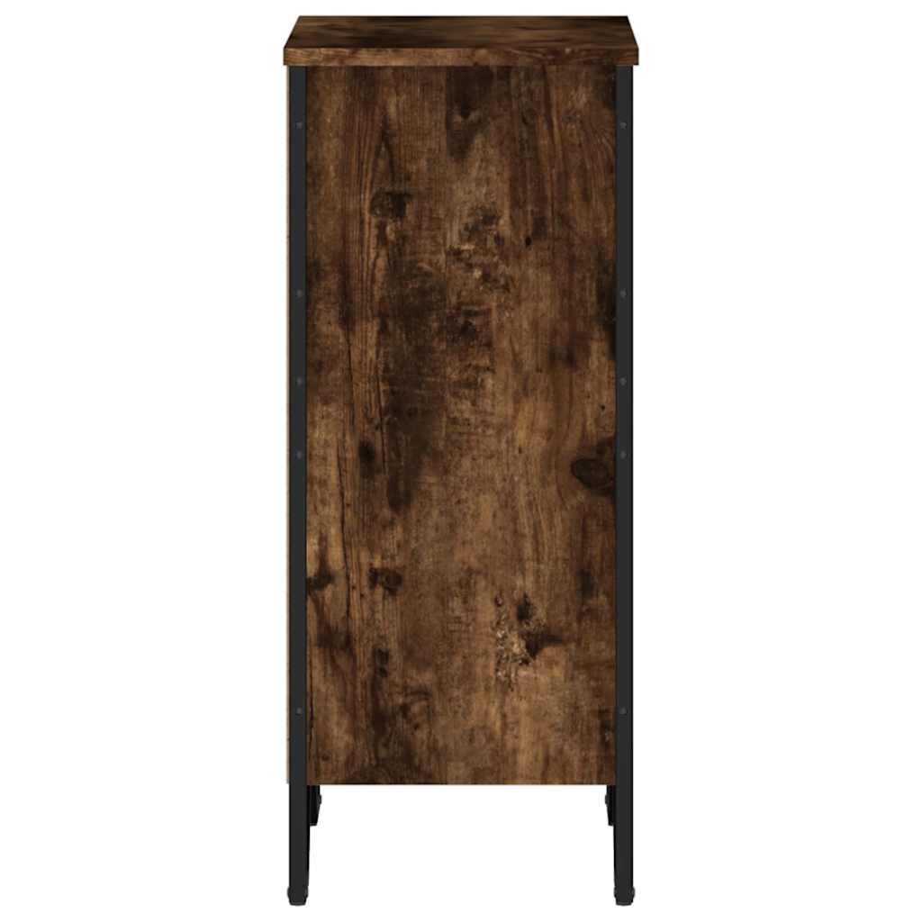 vidaXL Bookcase Smoked Oak 50x31x74.5 cm Engineered Wood