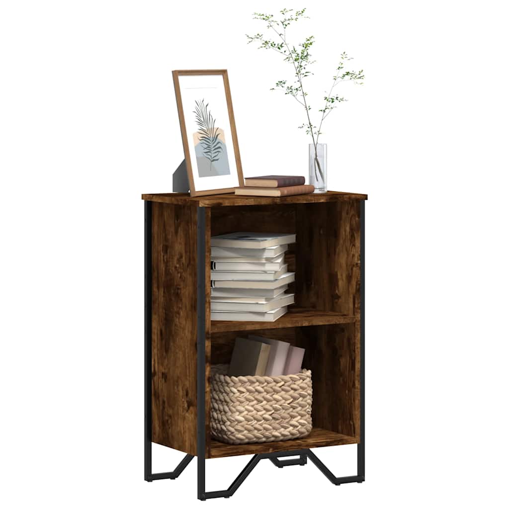 vidaXL Bookcase Smoked Oak 50x31x74.5 cm Engineered Wood