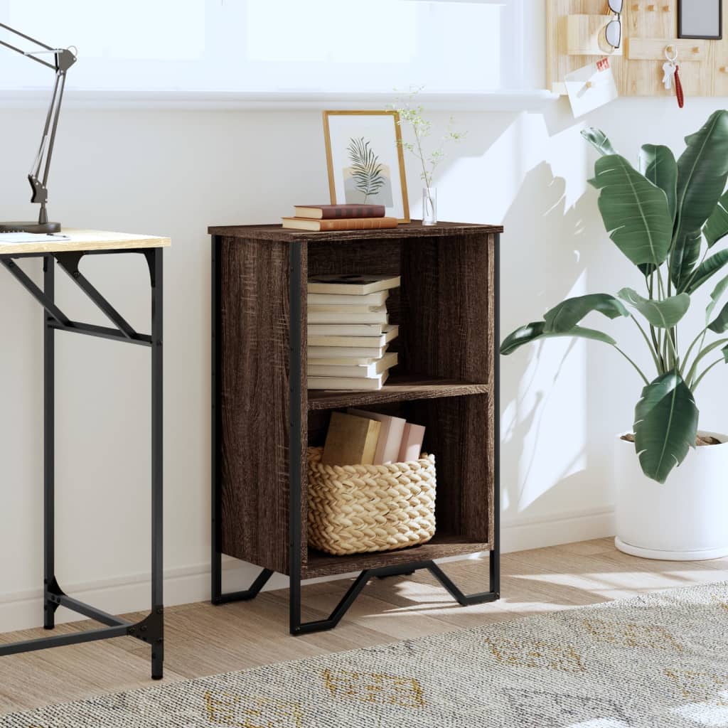 vidaXL Bookcase Brown Oak 50x31x74.5 cm Engineered Wood