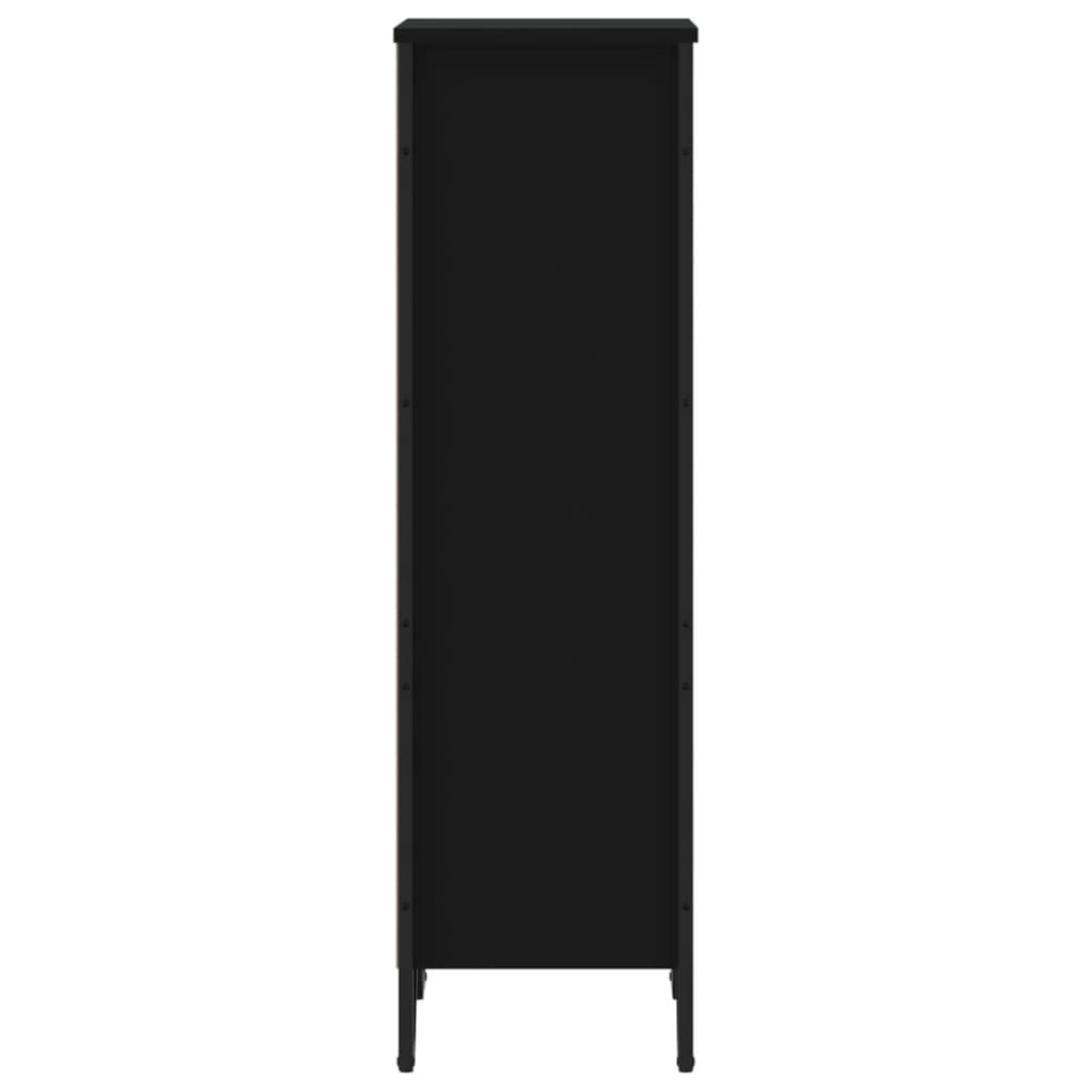 vidaXL Bookcase Black 50x31x106 cm Engineered Wood