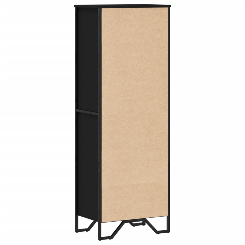 vidaXL Bookcase Black 50x31x137.5 cm Engineered Wood
