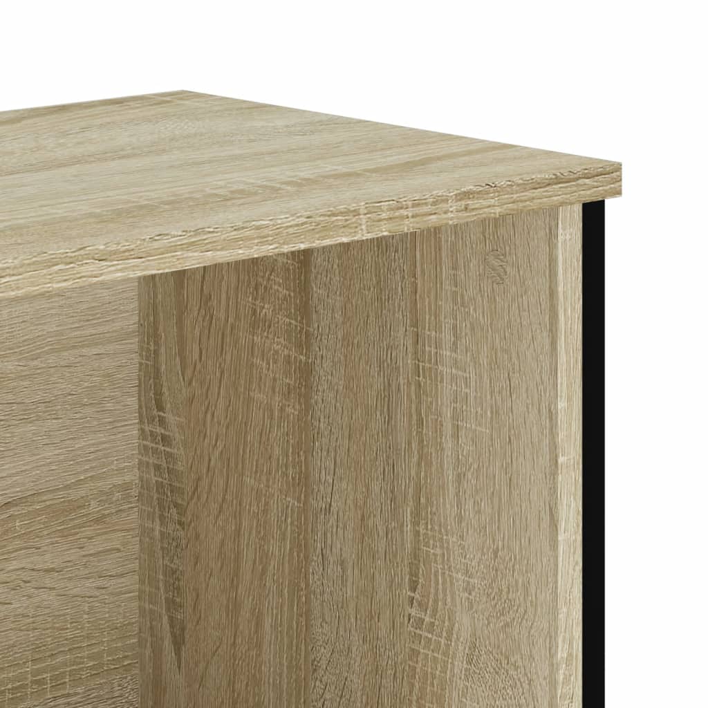 vidaXL Bookcase Sonoma Oak 50x31x137.5 cm Engineered Wood