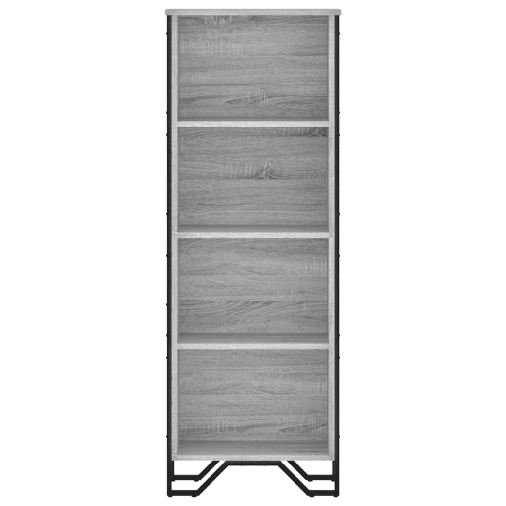 vidaXL Bookcase Grey Sonoma 50x31x137.5 cm Engineered Wood