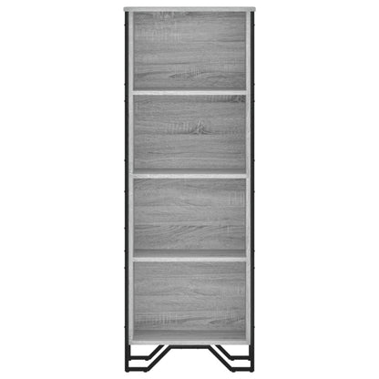 vidaXL Bookcase Grey Sonoma 50x31x137.5 cm Engineered Wood