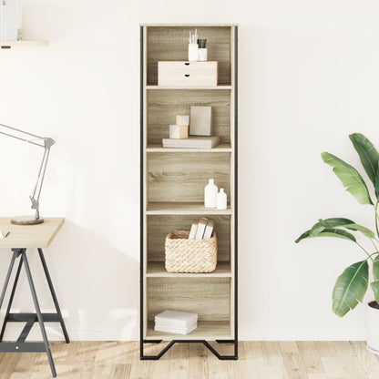 vidaXL Bookcase Sonoma Oak 50x31x169 cm Engineered Wood