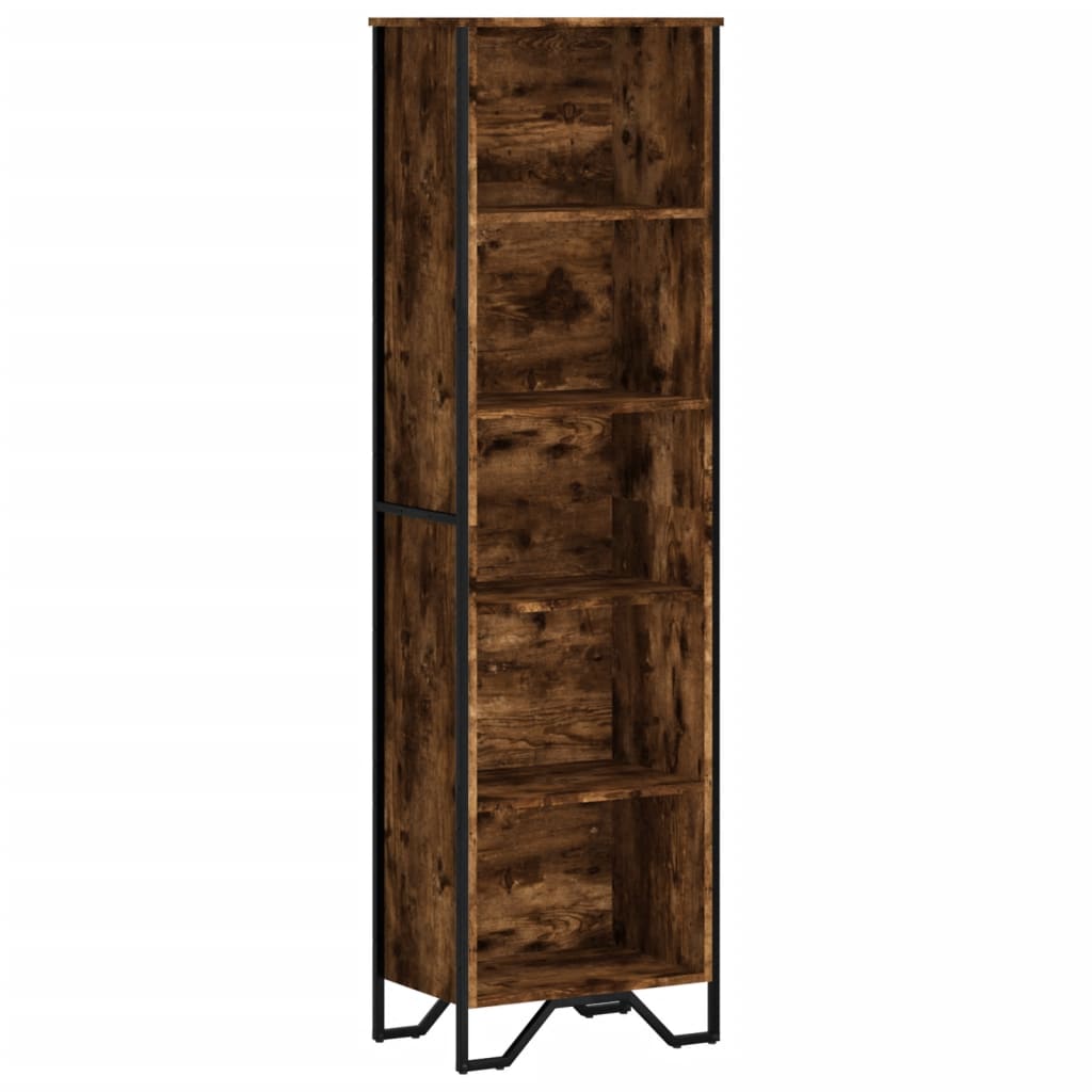 vidaXL Bookcase Smoked Oak 50x31x169 cm Engineered Wood
