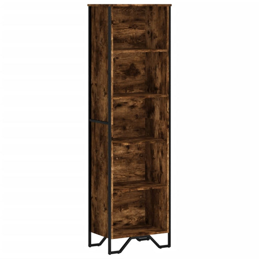 vidaXL Bookcase Smoked Oak 50x31x169 cm Engineered Wood