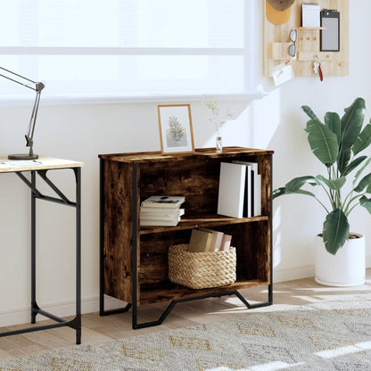 vidaXL Bookcase Smoked Oak 80x31x74.5 cm Engineered Wood