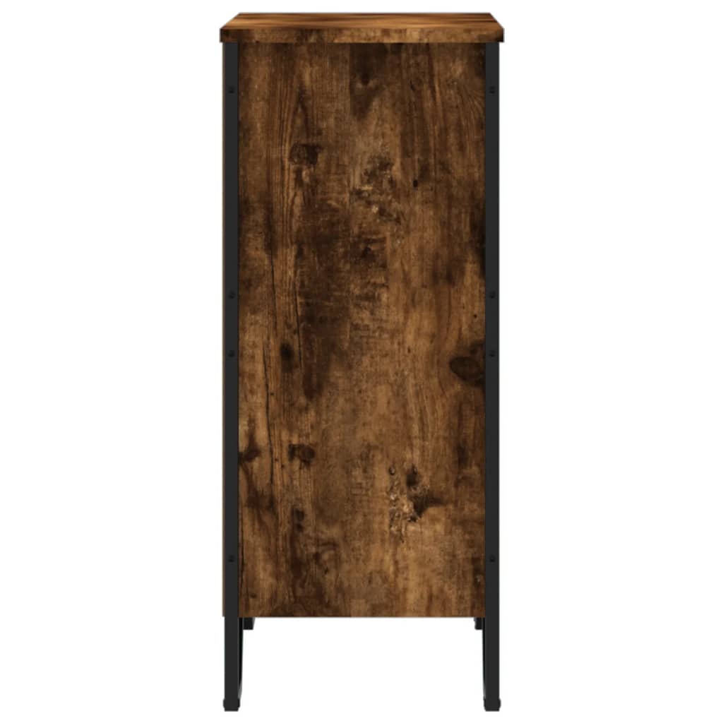 vidaXL Bookcase Smoked Oak 80x31x74.5 cm Engineered Wood