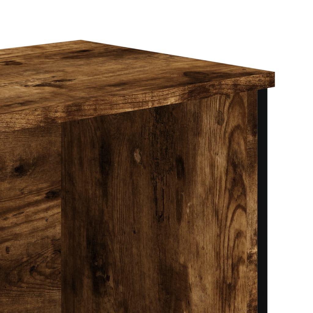 vidaXL Bookcase Smoked Oak 80x31x74.5 cm Engineered Wood