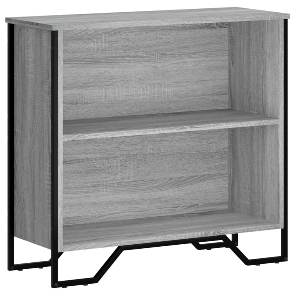 vidaXL Bookcase Grey Sonoma 80x31x74.5 cm Engineered Wood
