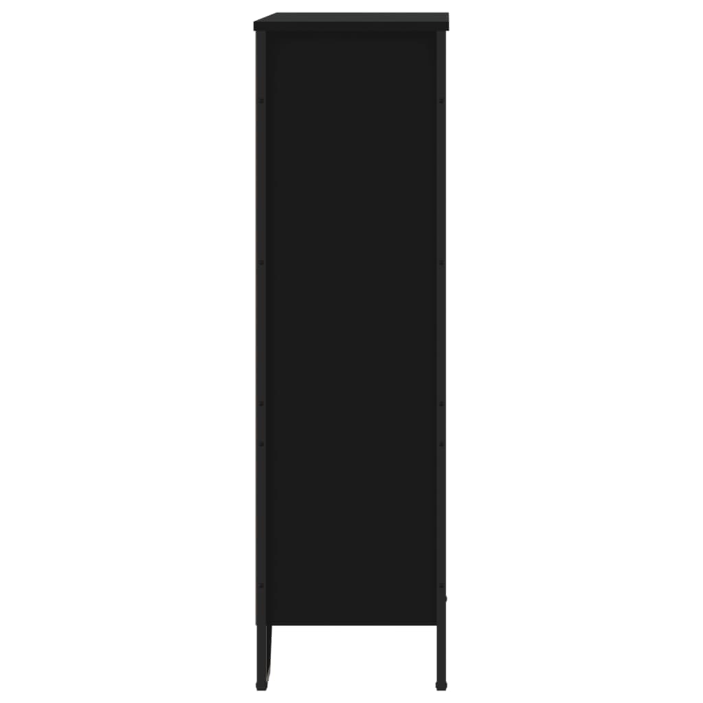 vidaXL Bookcase Black 80x31x106 cm Engineered Wood