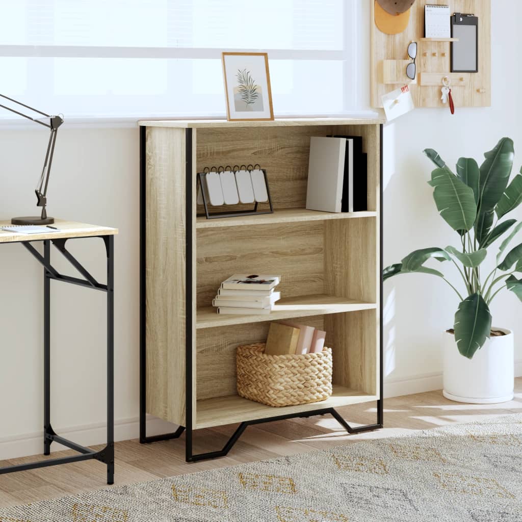 vidaXL Bookcase Sonoma Oak 80x31x106 cm Engineered Wood