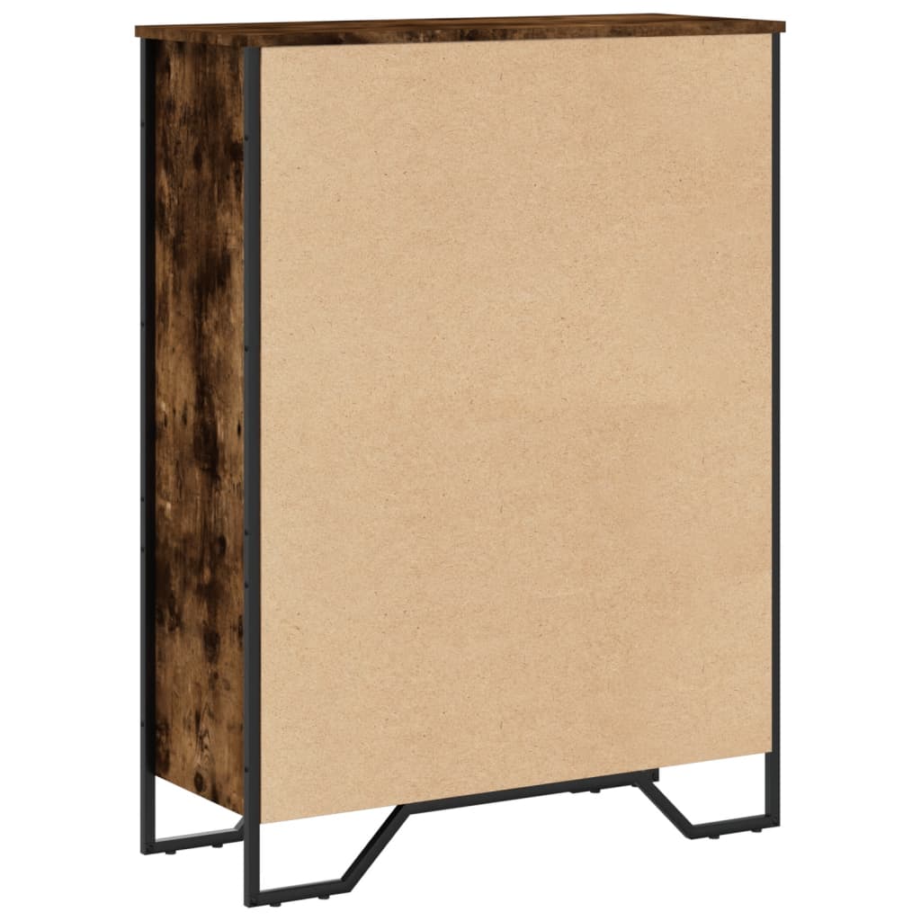 vidaXL Bookcase Smoked Oak 80x31x106 cm Engineered Wood