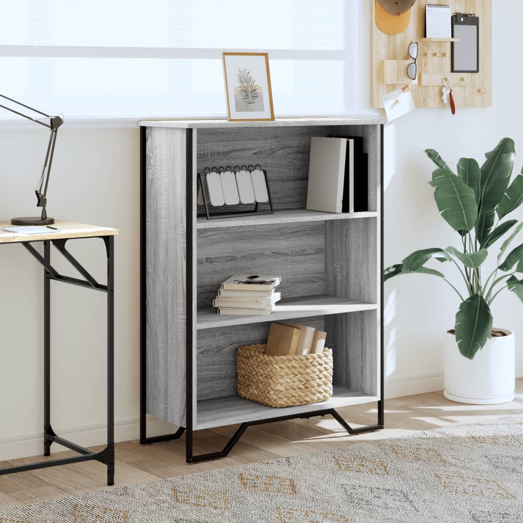 vidaXL Bookcase Grey Sonoma 80x31x106 cm Engineered Wood