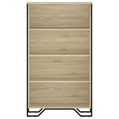 vidaXL Bookcase Sonoma Oak 80x31x137.5 cm Engineered Wood