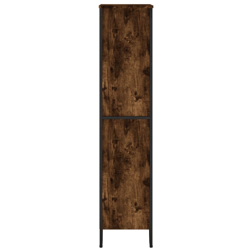vidaXL Bookcase Smoked Oak 80x31x137.5 cm Engineered Wood